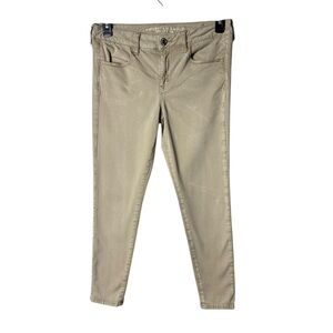 American Eagle Womens Jeggings Jeans Size 10 Neutral Tan Essential Capsule
